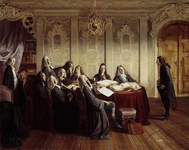 Johann Peter Hasenclever Hieronymus Jobs at His Exam